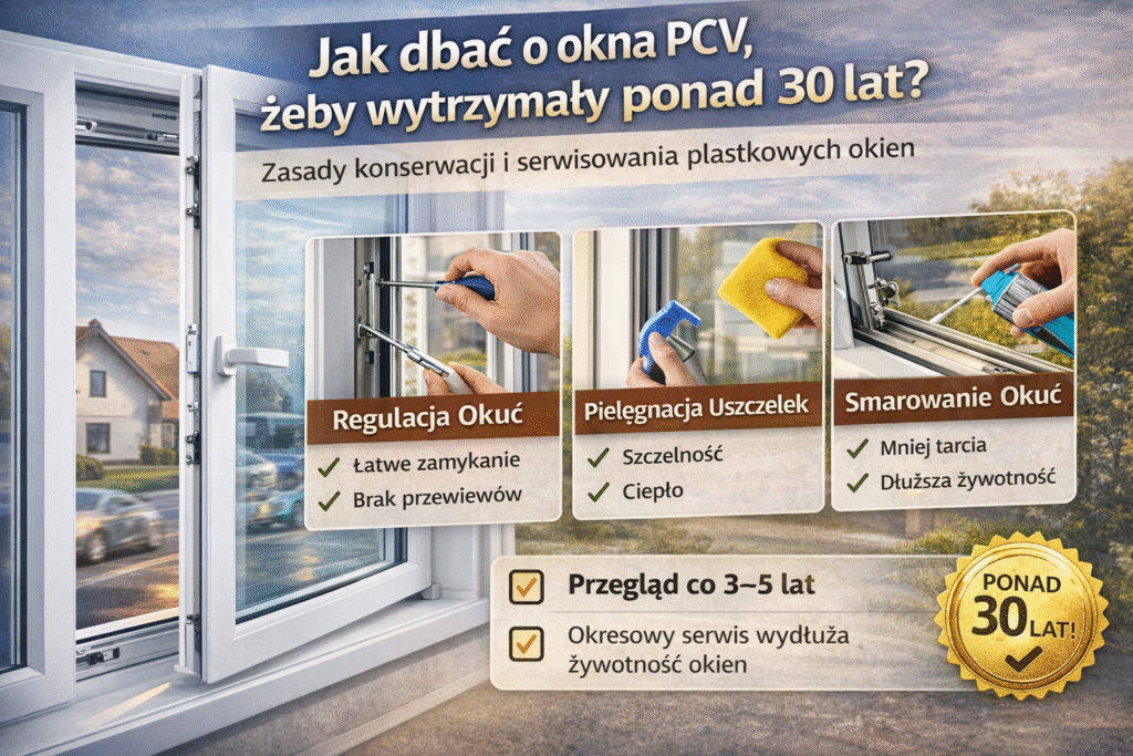 jak dbać o okna PCV