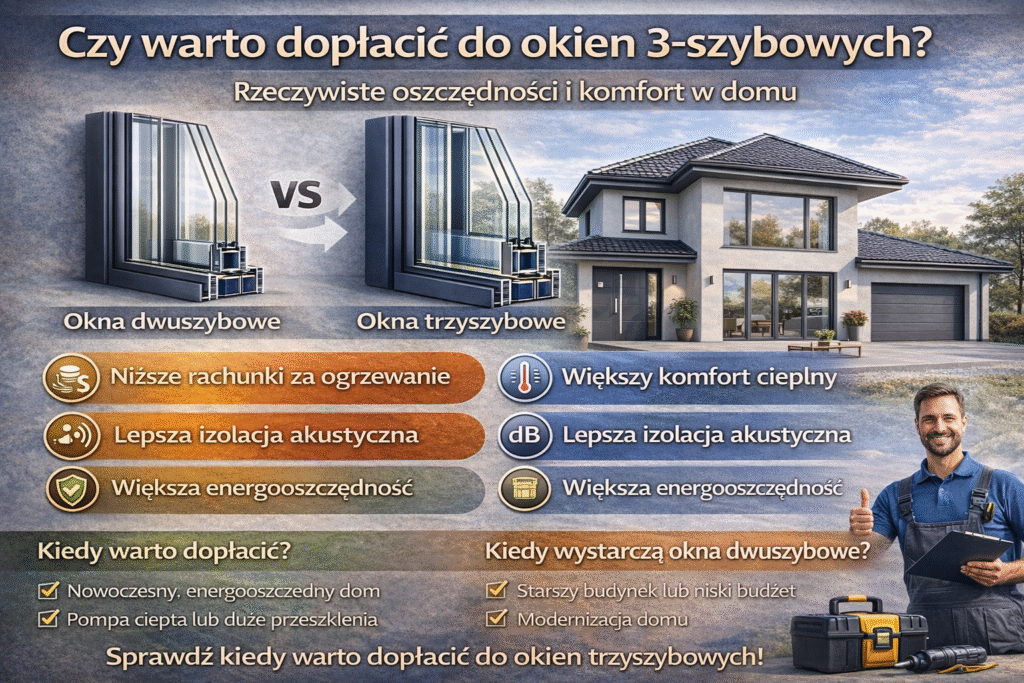 Czy warto dopłacić do okien 3-szybowych